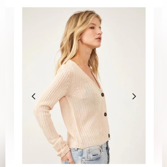 NWT Free People Game On Cardi - Size Medium In White Swan Color - Picture 5 of 15